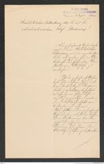 k.k. naturhistorisches Hofmuseum, Intendanzakten 1885-1896 (Hauer), Aktenzahl Z.532/1892, Seite 1
